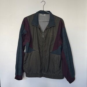 PUMA Men's Burgundy/ Olive and Teal Vintage Windbreaker